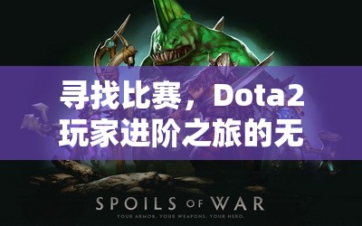 寻找比赛，Dota2玩家进阶之旅的无尽征途